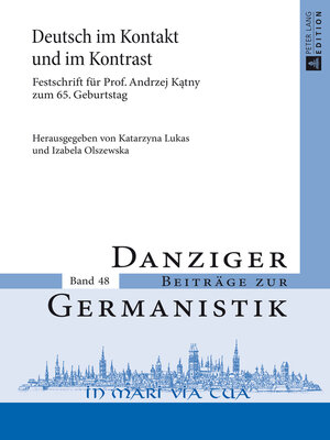 cover image of Deutsch im Kontakt und im Kontrast